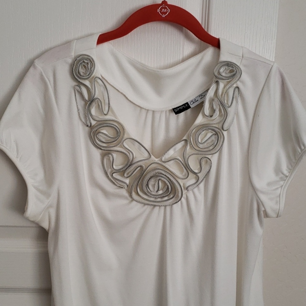 Chloe Dao Zipper Flower Top